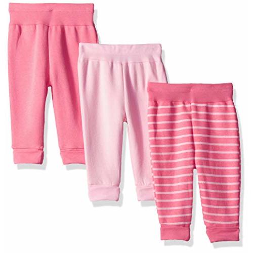 Hanes Pants, Flexy Soft Knit Pull-on Sweatpants, Stretch Joggers for Babies & Toddlers, 3-Pack