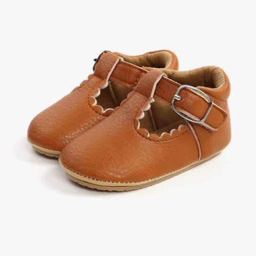 SOFMUO Baby Boys Girls High Top Ankle PU Leather Sneakers Soft Rubber Sole Infant Moccasins Newborn Oxford Loafers Anti-Slip Toddler Wedding Uniform Dress Shoes