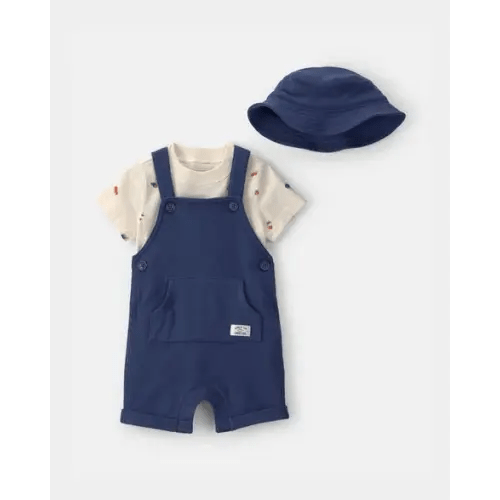 Baby Boy 3-Piece Fourth of July Overall Set - Navy/Cream | Carter's