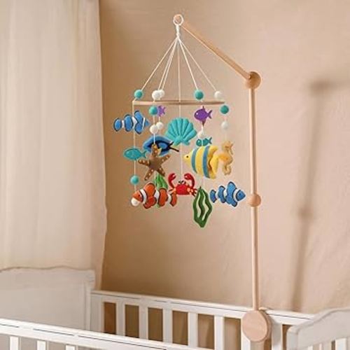 Ocean Mobile for Crib - Colorful Gender Neutral Ocean Crib Mobile for a sea Theme Nursery
