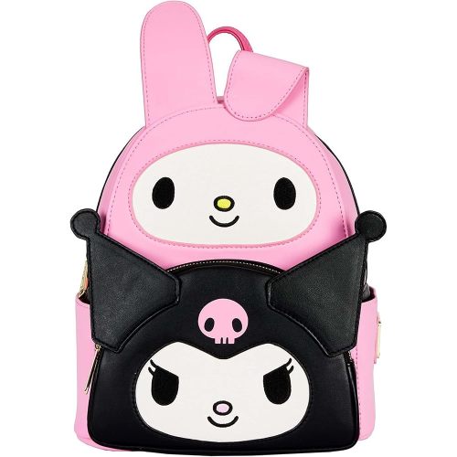 Loungefly Sanrio Hello Kitty My Melody Kuromi Double Pocket Adult Womens Double Strap Shoulder Bag Purse