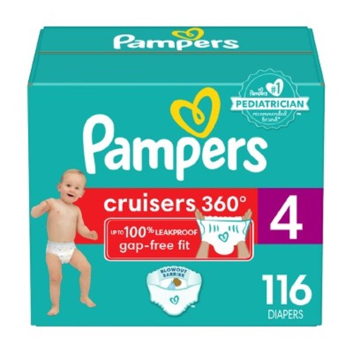 Pampers Cruisers 360 Diapers - (Select Size and Count), Size: 4