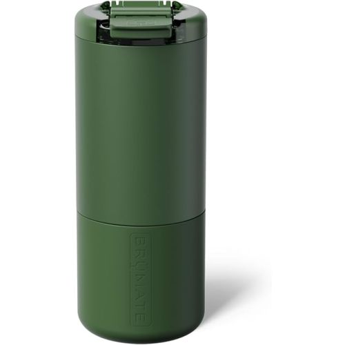BrüMate Strova 18oz 100% Leakproof Insulated Coffee Mug | Ceramic-Lined Interior | Built-In Silicone Sleeve for Travel | Locking Flip Lid (OD Green)