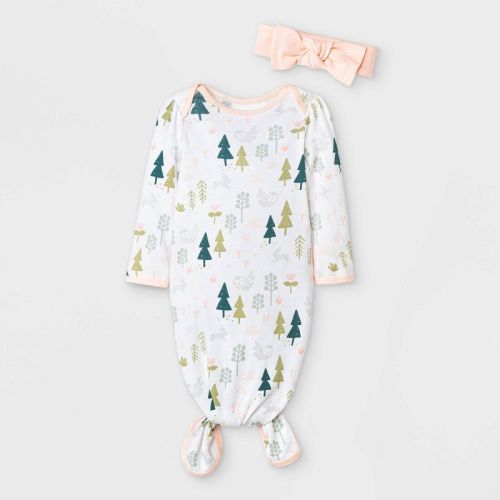 Baby Girls' Earth & Sky NightGown with Headwrap - Cloud Island™ Light Pink
