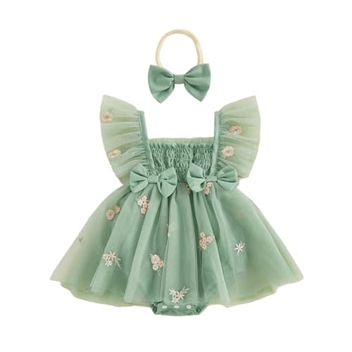 Amnnchya Baby Girl Summer Clothes Cute Bee Fly Sleeve Smocked Romper Dress Jumpsuit Newborn Infant Girls Spring Dresses