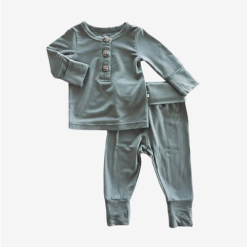 Caden Lane 2 Piece Bamboo Set - Clover, 3-6 M