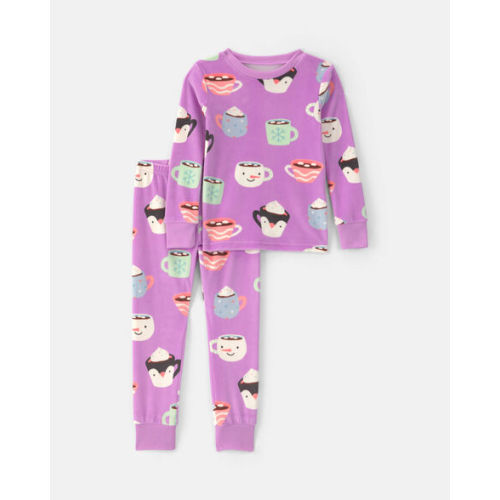 Toddler Girl 2-Piece Hot Cocoa DreamPlush Snug Fit Pajama Set - Purple | Carter's