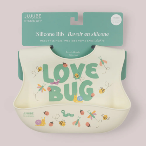JuJuBe x Studio Oh! Food-Grade Silicone Bib - Love Bug
