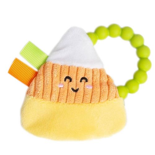 Pearhead Candy Corn Halloween Crinkle Teether Baby Toy - 0m+