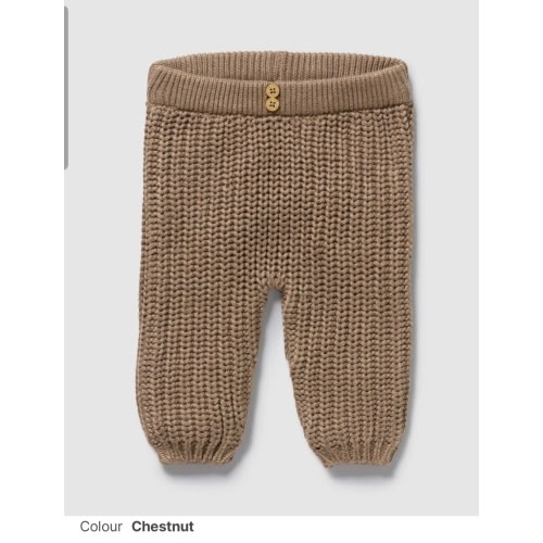 Chestnut Organic Knitted Leggings - Babies