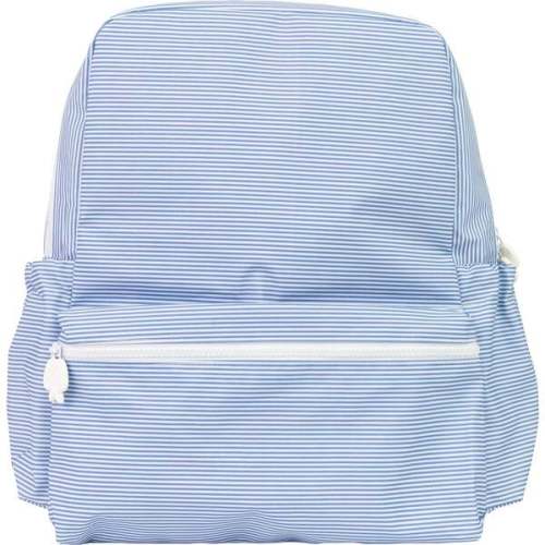 The Large Backpack, Navy Mini Stripe - Apple of My Isla | Maisonette