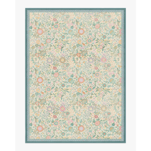 Bridgerton Royal Garden Ivory & Jade Tufted Rug | Ruggable