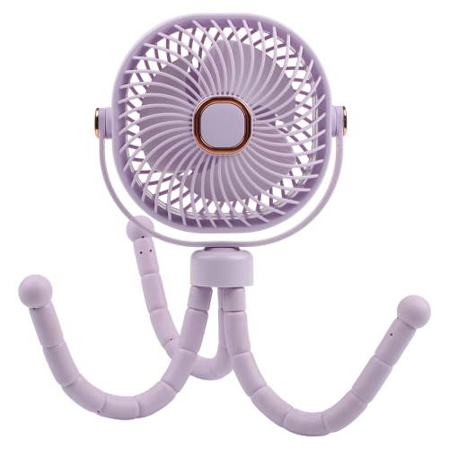 8000Mah Portable Stroller Fan With 360 Degree Rotation And Led Light 4 Speeds