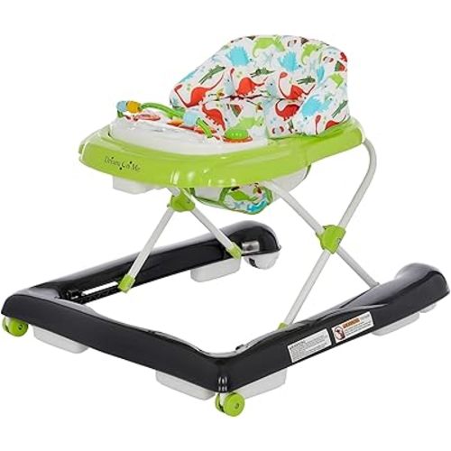 Dream On Me 2-in-1 Ava Baby Walker, Easy Convertible Baby Walker, Walk Behind, Height Adjustable Seat, Added Back Support, Detachable Slate, Green