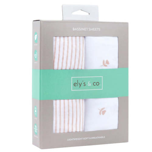 Ely's & Co. Cotton Bassinet Sheet - 2 Pack