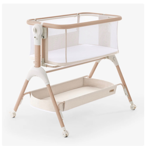 HARPPA Cuddly Signature | 3-in-1 Rocking Baby Bassinet & Bedside Sleeper with Anti-Reflux Mattress for Newborns | Attaches to Bed, Adjustable Height, Tool-Free Setup, Portable Wheels, CPSC Certified, Gentle Rocking Motion | Ideal for Infants, Safe Co-Slee