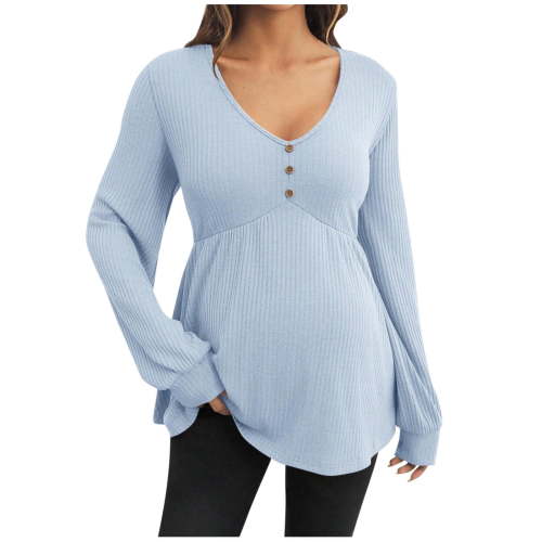 Aofany Winter Maternity Tops, Long Sleeve Maternity Tops, Nursing Maternity Shirts, Pregnant Women's Knitted Sweater Blousers