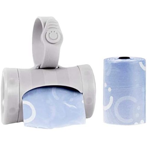 Ubbi Retractable On The Go Bag Dispenser, Lavender Scented, Baby Gift - Gray On The Go Bag Dispenser