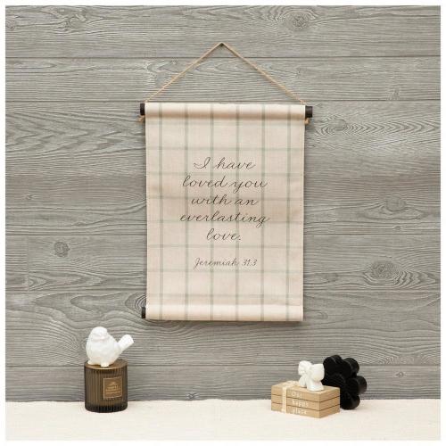 Jeremiah 31:3 Grid Tapestry Wall Decor