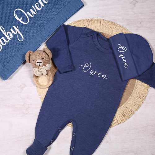 Custom Embroidered Baby Romper Set: Personalized Newborn Gift
