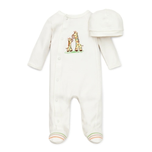Giraffe Footed One-Piece & Hat