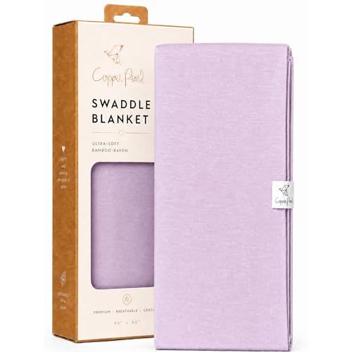Copper Pearl Swaddle Blankets for Newborns | Soft Stretchy Receiving Blankets for Boys and Girls | Large 46 x 46 Inch Baby Blankets | Lightweight and Breathable Swaddles | Lily