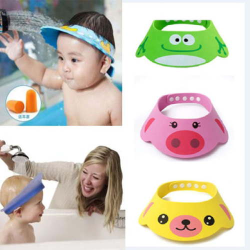 Adjustable Baby Kids Shampoo Bath Bathing Shower Cap Hat Wash Hair Shield Ear Cover