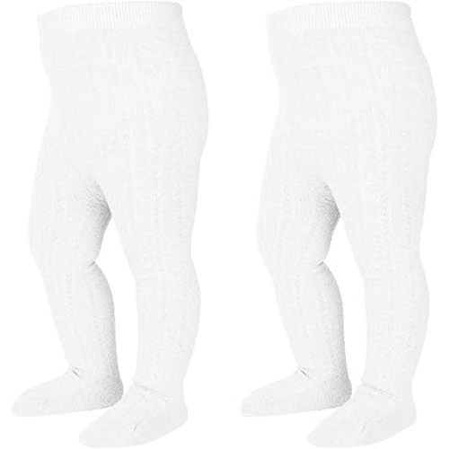 Mini angel Baby Tights Cable Knit Tights Baby Leggings Seamless Cotton Stockings Pantyhose 3/4 Pack for Infants Toddlers 0-5T