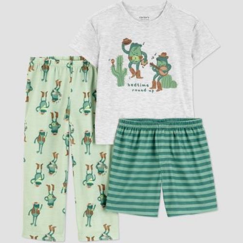 Carter's Just One You® Toddler Boys' 3pc Frogs Pajama Set - Green 18M