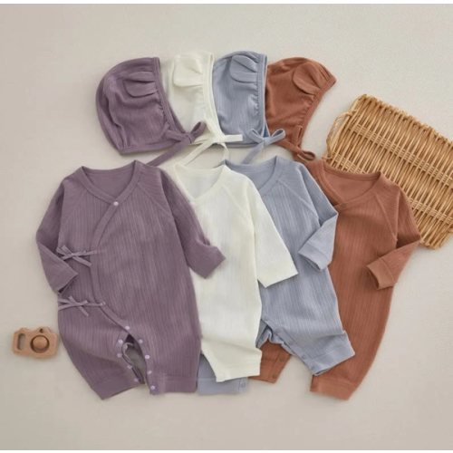 Baby Solid Color Kimono Romper