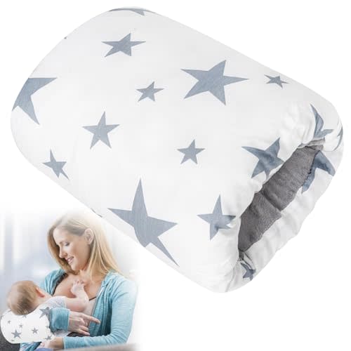 Baby Feeding Arm Pillow,Soft Cotton Bottle Nursing Arm Pillows for Newborn,Breastfeeding Pillows for More Support for Mom and Baby,Portable and Washable,Ergonomic Nursing Essentials(Pentagram)