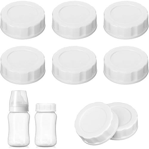 6pcs Baby Bottle Caps Compatible with Evenflo Wide Neck Baby Bottle, Travel and Storage Bottle Lids Replacement, Soft & Safe Bottle Lid
