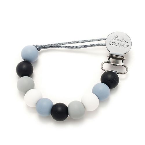 Loulou Lollipop® Pacifier Clip    Loulou Lollipop® Pacifier Clip in Black/Blue