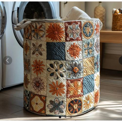 Earth Bloom Quilted Laundry Basket NCU0PTT741 – Quiltnest