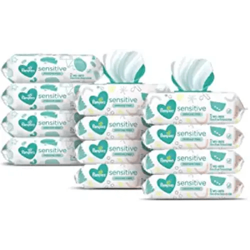 Baby Wipes, Pampers Sensitive Water Based Baby Diaper Wipes, Hypoallergenic and Unscented, 8 Pop-Top Packs with 4 Refill Packs for Dispenser Tub, 864 Total Wipes (Packaging May Vary) - 864 Count (Pack of 1)