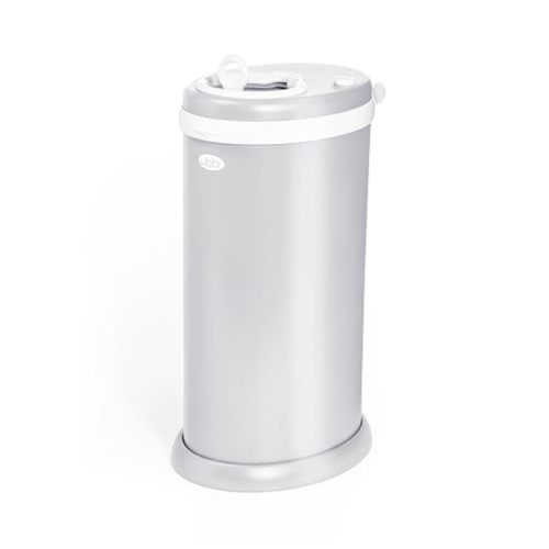 Ubbi Stainless Steel Diaper Pail, No Special Bags, Odor-Locking, Gray