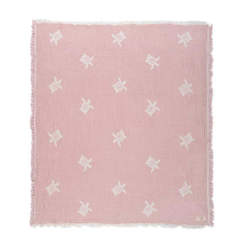 Baby Turtle Gauze Receiving Blanket Single with Pouch