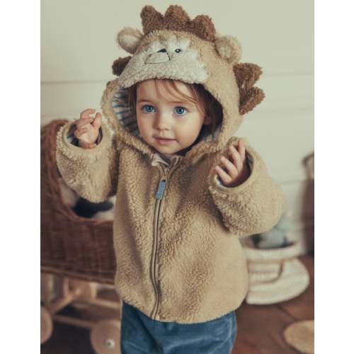 Novelty Cosy Borg Jacket - Brown Hedgehog | Boden USA