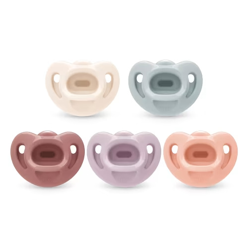 Amazon.com: NUK 100% Silicone Comfy Orthodontic Pacifiers, 0-6 Months, Pink Fashion, Timeless Collection, 5 Count