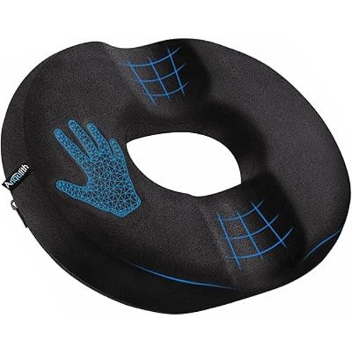 Donut Pillow, Donut Cushion for Tailbone Pain Relief and Hemorrhoids, Donut Seat Cushion for Coccyx, Sciatica, Surgery and Postpartum, Hemorrhoid Pillow for Long Sitting Office Workers, Car Drivers