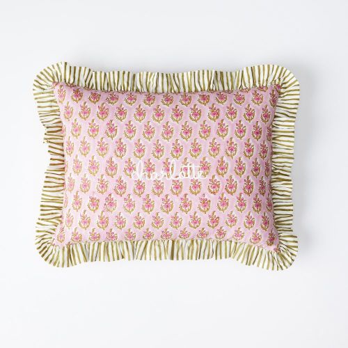Block Print Boudoir Pillow Cover