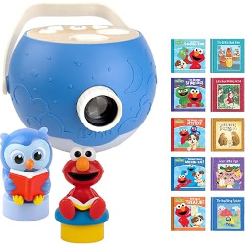 Kids Book Projector - 5 Elmo & 5 Fairytale Stories, 10 Songs, Ages 3+