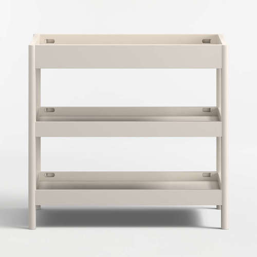 Classic Linen White Wood Baby Changing Table