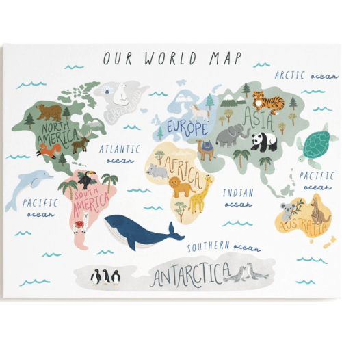 Our World Map Wall Art by Minted for West Elm Kids