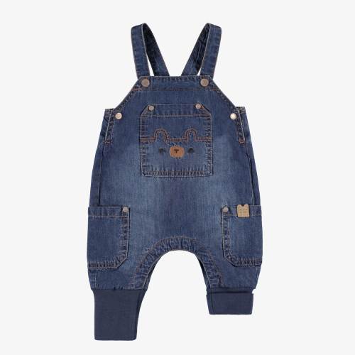 Salopette bleue en denim, naissance | Souris Mini - Souris Mini