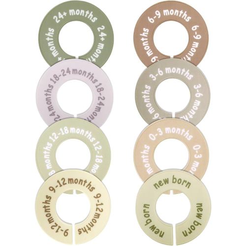 8pcs Baby Closet Dividers, Plastic Baby Closet Organizer Double-Sided Design Nursery Clothes Dividers for Newborn to 24 Month Kid