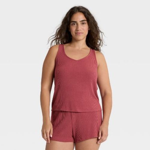Women's Cozy Ribbed Pajama Tank Top - Auden™