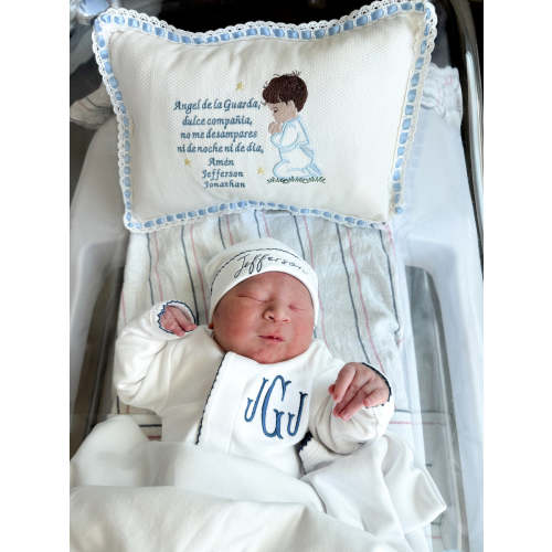 BASSINET PRAYER PILLOW (SPANISH OR ENGLISH) – Caprilina