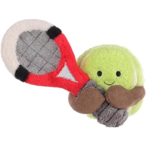 Apricot Lamb Happy Tennis Stuffed Animals for Kids, Soft Cute Plush Toys for Baby Girl and Boy, Fluffy Happy Tennis