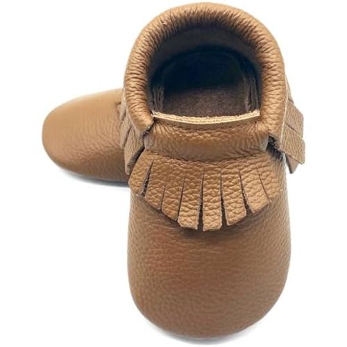 OWLOWLA Baby Moccasins Soft Sole Leather Baby Shoes Infant Toddler Pre-Walker Shoes Baby Boy Girl